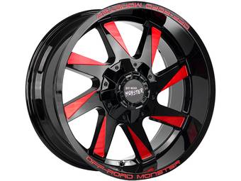 Off-Road Monster Black & Red M80 Wheels