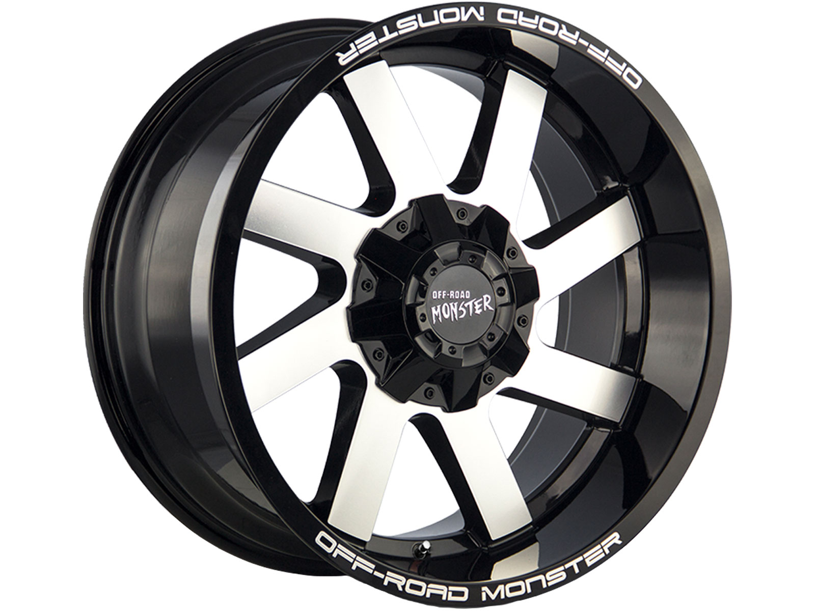 Off-Road Monster Machined Gloss Black M80 Wheels | Rugged Ridge