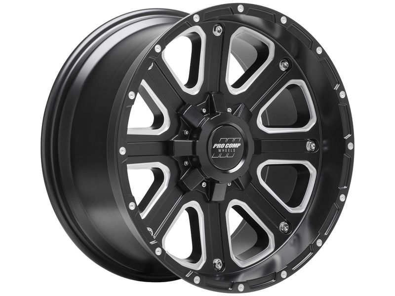 Pro Comp Pro Comp Milled Black 72 Axis Wheel 5172-21055