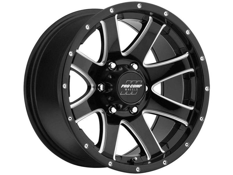 Pro Comp Milled Black 76 Patriot Wheels | Rugged Ridge