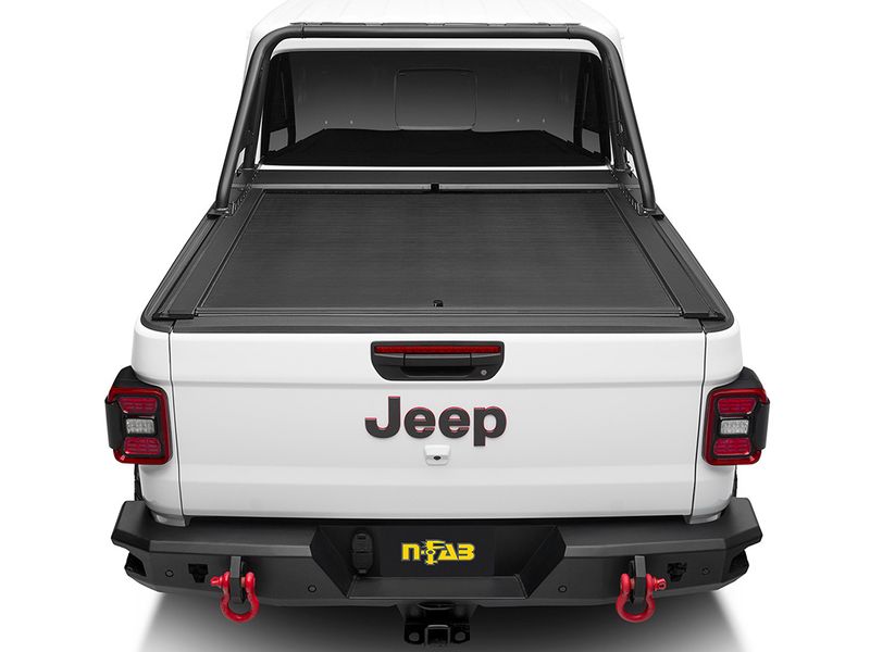 Rugged Ridge Armis Retractable Bed Cover With Max Track Rails Rugged