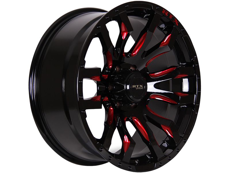 RTX Off-Road Black & Red Patton Wheels | Rugged Ridge