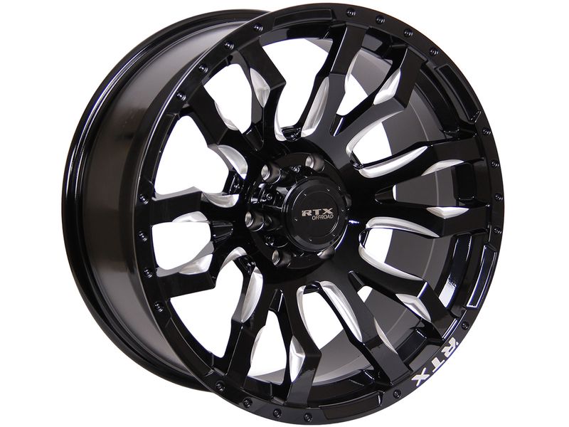 RTX Off-Road Milled Gloss Black Patton Wheels | Rugged Ridge