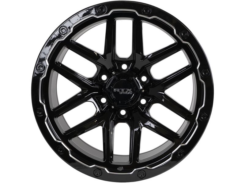 Rtx Off Road Milled Gloss Black Volcano Wheels Rugged Ridge