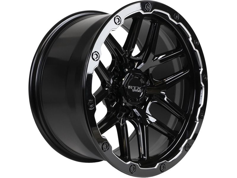 RTX Off-Road Milled Gloss Black Volcano Wheels | Rugged Ridge