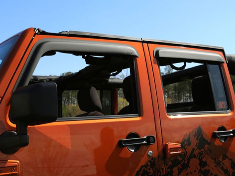Details about   Rugged Ridge Carbon Fiber Window Rain Deflector For 07-18 Jeep Wrangler JKU 4 DR