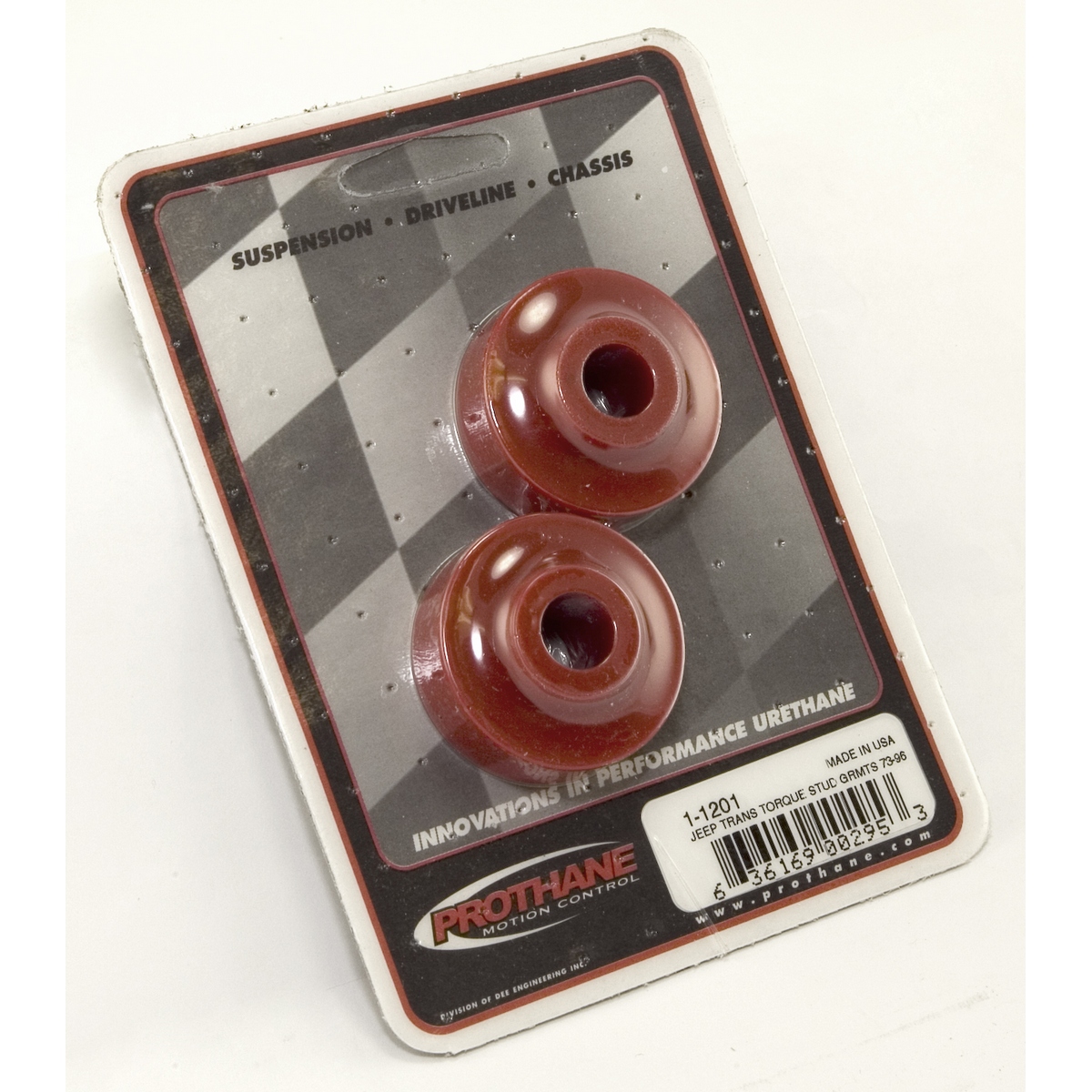 Rugged Ridge Transmission Torque Arm Bushing Set (Red Polyurethane) – Pair, For Improved Stability