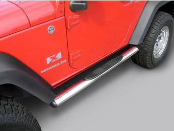 Rugged Ridge 4" Stainless Oval Side Steps 11593.07 01