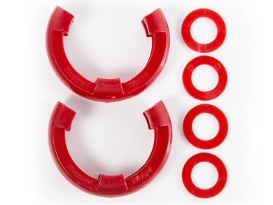 Metal D Ring 1 inch Red Plated Loop Ring — ZipUpZipper