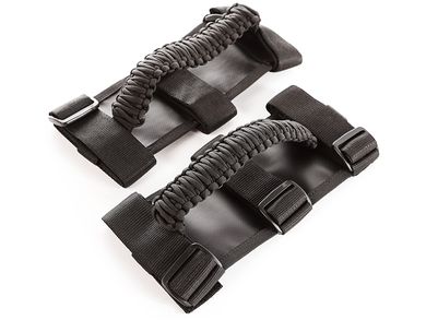 Rugged Ridge Rugged Ridge Paracord Grab Handles, Black/Black, Pair