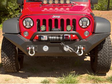 Rugged Ridge Spartan High-Clearance Front Bumper with Overrider 11548.01 Rugged Ridge Spartan High-Clearance Front Bumper with Overrider 11548.01