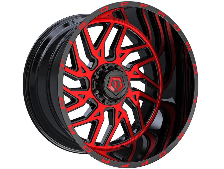 TIS Black & Red 544 Wheels | Rugged Ridge