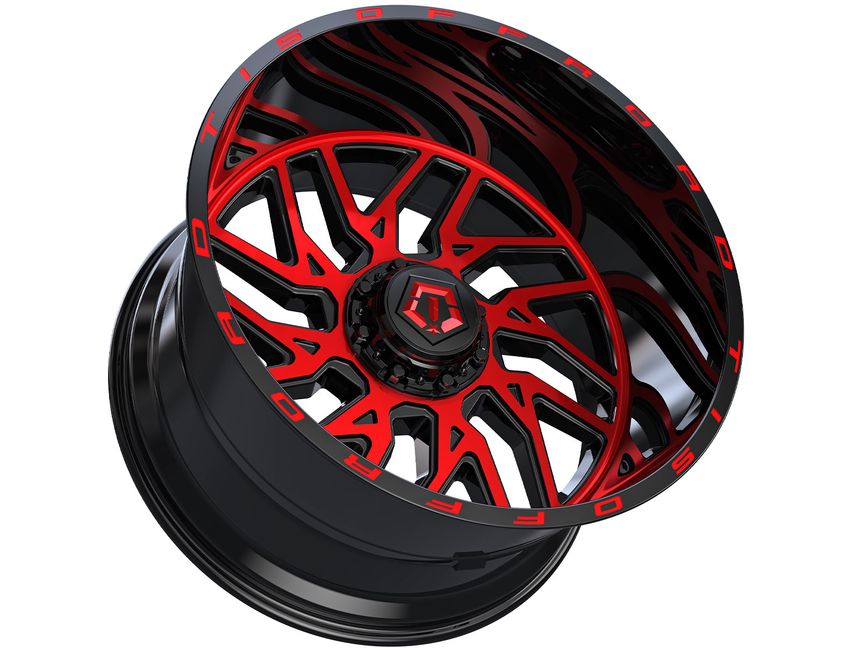 TIS Black & Red 544 Wheels | Rugged Ridge