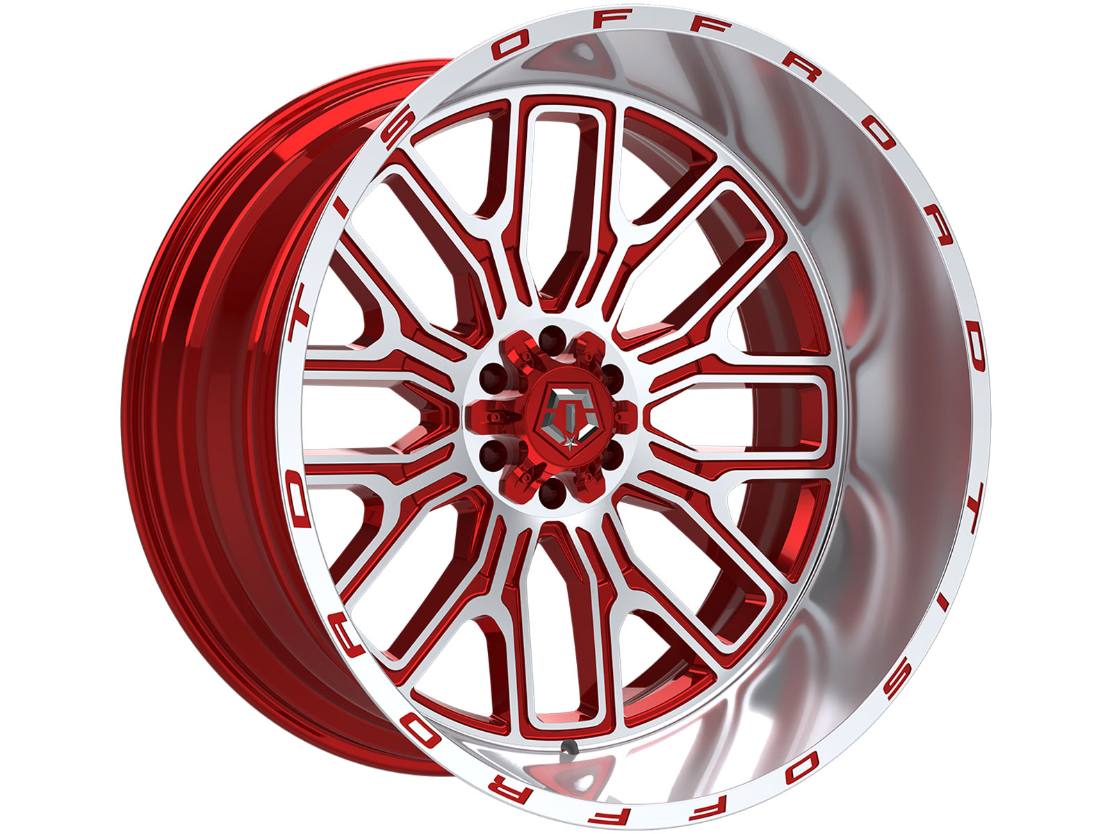 TIS Machined Red 560 Wheels | Rugged Ridge