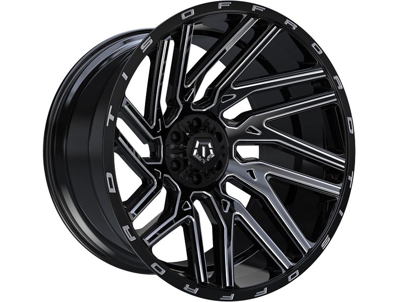 TIS TIS Milled Gloss Black 554 Wheel 554BM-2228744S