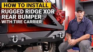 How to Install Rugged Ridge XOR Rear Bumper with Tire Carrier on Jeep JK