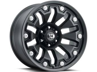 Vision Matte Black Armor Wheels - Grey Bolts