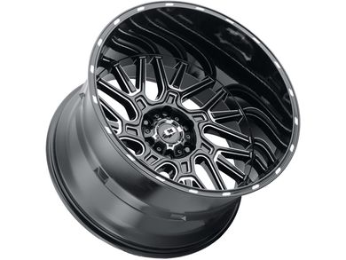 Vision Wheel Vision Milled Gloss Black Brawl Wheel 404-2983GBMS12