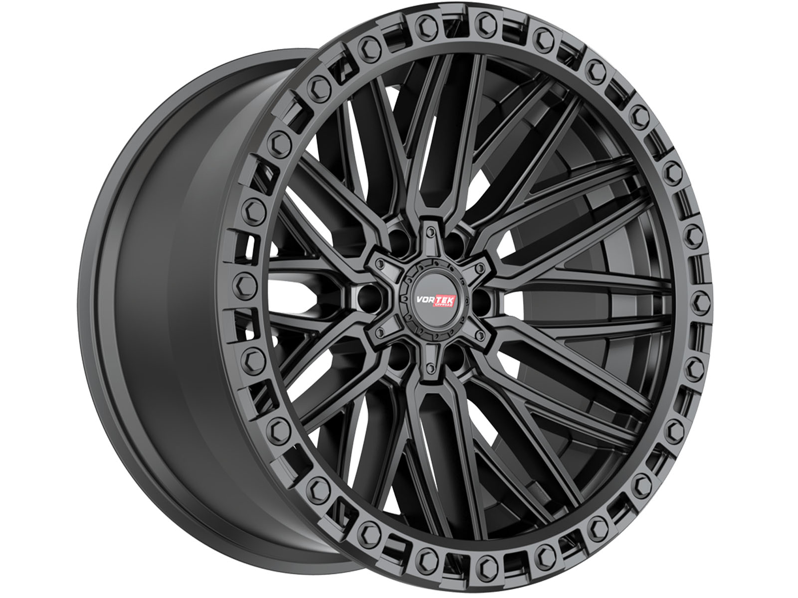 Vortek Matte Black VRT-608 Wheels | Rugged Ridge