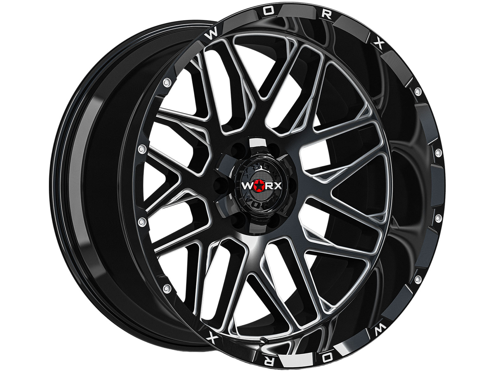 Worx Off Road Milled Gloss Black 819 Wheel