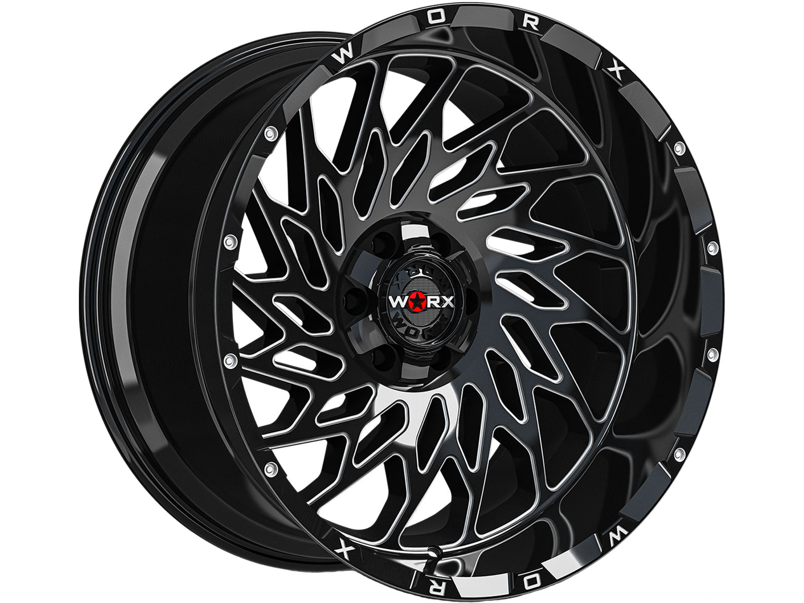 WORX Off Road Worx Off Road Milled Gloss Black 820 Wheel SKU