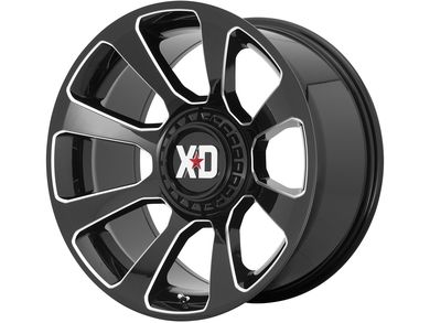 XD Series Milled Gloss Black XD854 Reactor Wheels | Rugged Ridge