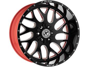 XF Flow Offroad Gloss Black & Red XFX-301 Wheel