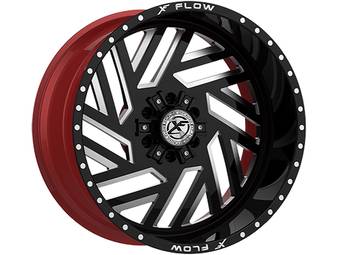 XF Flow Offroad Gloss Black & Red XFX-304 Wheel