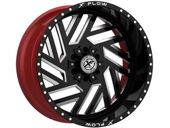 XF Flow Offroad Gloss Black & Red XFX-304 Wheel