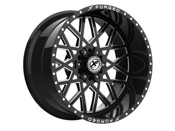 XF Offroad Forged Milled Gloss Black XFX 307 Wheels 01