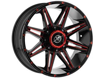 XF Offroad Gloss Black & Red XF-220 Wheel