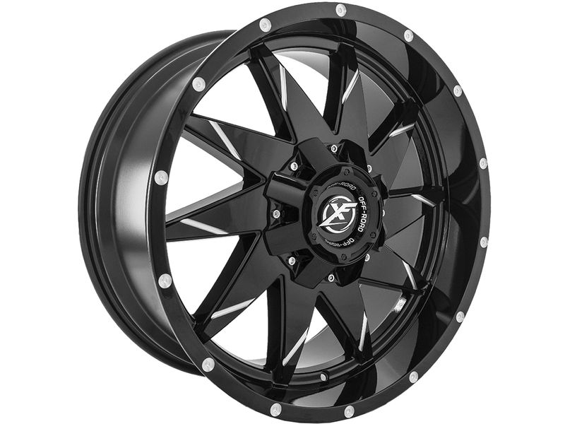 Xf Offroad Milled Gloss Black Xf 208 Wheels Rugged Ridge