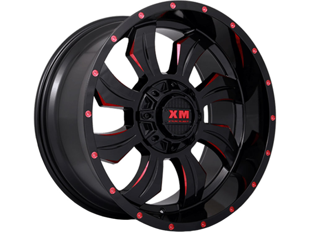 XM Offroad Black & Red XM-323 Wheels | Rugged Ridge