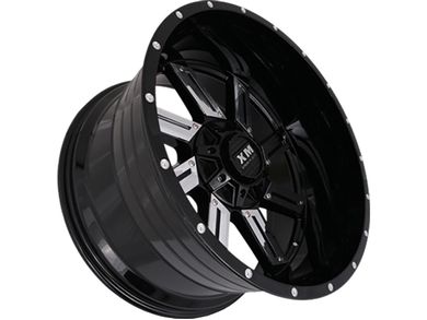 XM Offroad Gloss Black & Chrome Inserts XM-319 Wheels | Rugged Ridge