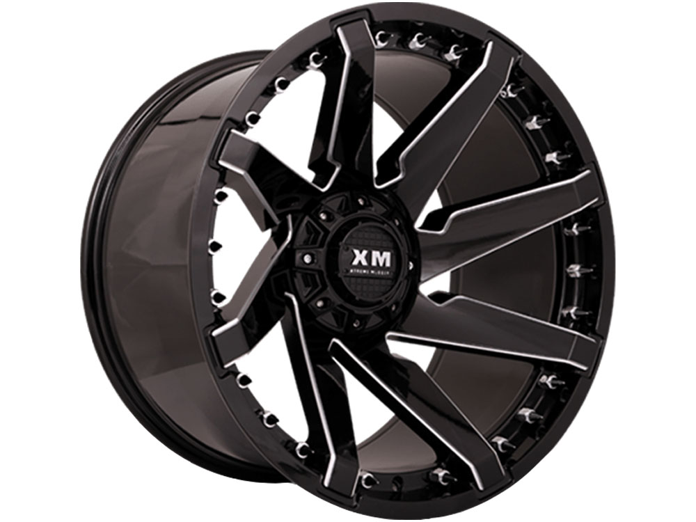 XM Offroad Milled Gloss Black XM-301 Wheels | Rugged Ridge