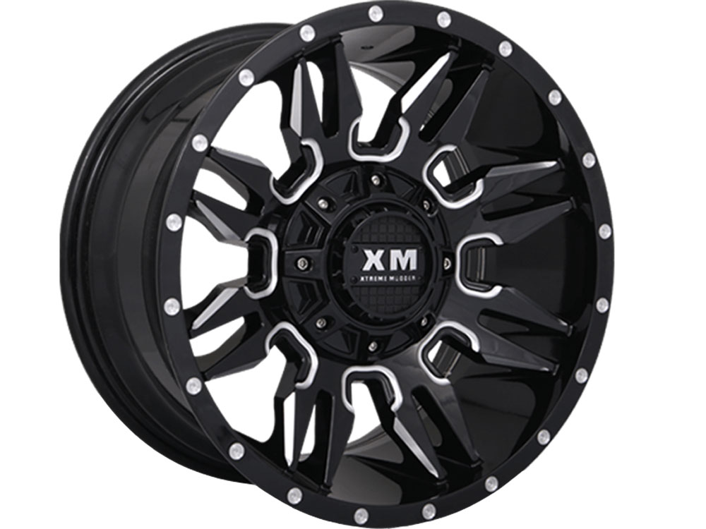 XM Offroad Milled Gloss Black XM-320 Wheels | Rugged Ridge